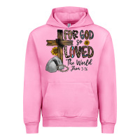 Fuchsia Pink for god so loved the world jhon Urban Hoodie - CowhideDigitalArt
