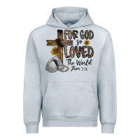 Heather Grey for god so loved the world jhon Urban Hoodie - CowhideDigitalArt