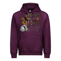 Mauve Wine for god so loved the world jhon Urban Hoodie - CowhideDigitalArt