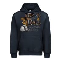 Navy for god so loved the world jhon Urban Hoodie - CowhideDigitalArt