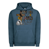 Pigment Midnight Navy for god so loved the world jhon Urban Hoodie - CowhideDigitalArt