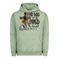 Pigment Oil Green for god so loved the world jhon Urban Hoodie - CowhideDigitalArt