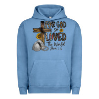 Pigment Pebble Blue for god so loved the world jhon Urban Hoodie - CowhideDigitalArt