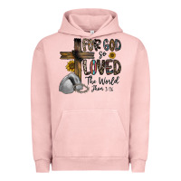 Pigment Salmon for god so loved the world jhon Urban Hoodie - CowhideDigitalArt
