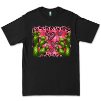 Black valentine's day cactus background Premium Tee - JahusDesignShop