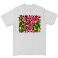 Dove Grey valentine's day cactus background Premium Tee - JahusDesignShop