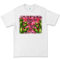 White valentine's day cactus background Premium Tee - JahusDesignShop