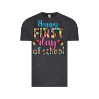 Vintage Black happy first day of school Vintage Tee - BundleAndBundleShop