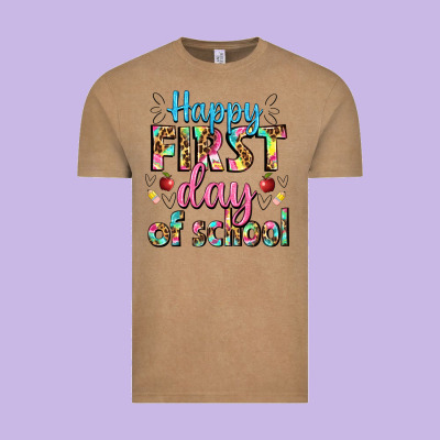 Happy First Day Of School Vintage Tee Designed By Bundleandbundleshop