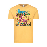 Vintage Mustard happy first day of school Vintage Tee - BundleAndBundleShop
