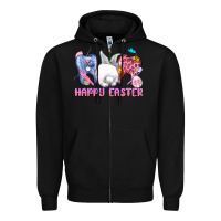 Black Happy Easter Dental Easter Day Zipper Hoodie - CowGirlArtShop
