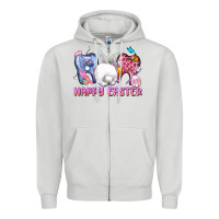 Dove Grey Happy Easter Dental Easter Day Zipper Hoodie - CowGirlArtShop