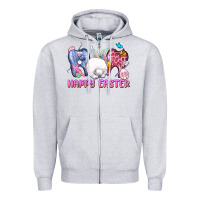 Heather Grey Happy Easter Dental Easter Day Zipper Hoodie - CowGirlArtShop
