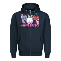 Navy Happy Easter Dental Easter Day Zipper Hoodie - CowGirlArtShop