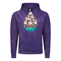 Cloud Purple baseball and western roses teardrop  8 Vintage Hoodie - BundleAndBundleShop