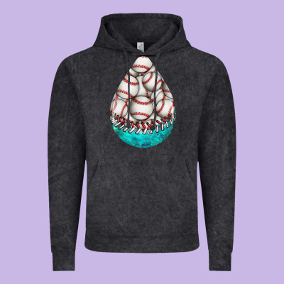Baseball And Western Roses Teardrop  8 Vintage Hoodie Designed By Bundleandbundleshop