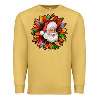 Antique Gold santa claus with sunflower christmas bbs Premium Sweatshirt - BundleAndBundleShop