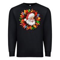 Black santa claus with sunflower christmas bbs Premium Sweatshirt - BundleAndBundleShop