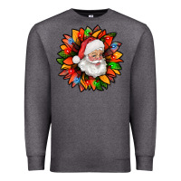 Charcoal Heather santa claus with sunflower christmas bbs Premium Sweatshirt - BundleAndBundleShop