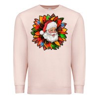 Pale Pink santa claus with sunflower christmas bbs Premium Sweatshirt - BundleAndBundleShop