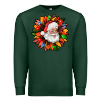 Sports Green santa claus with sunflower christmas bbs Premium Sweatshirt - BundleAndBundleShop