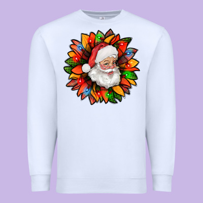 Santa Claus With Sunflower Christmas Bbs Premium Sweatshirt Designed By Bundleandbundleshop
