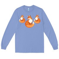 Colony Blue Three Little Foxes IN Fox Family I Gift Long Sleeve Tee - Bettercallsaul