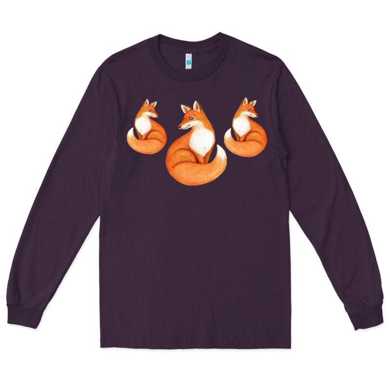 Three Little Foxes In Fox Family I Gift Long Sleeve Tee by Bettercallsaul | Teevron