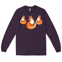 Plum Three Little Foxes IN Fox Family I Gift Long Sleeve Tee - Bettercallsaul