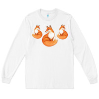 White Three Little Foxes IN Fox Family I Gift Long Sleeve Tee - Bettercallsaul