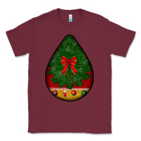 Burgundy christmas teardrop Classic Tee - BundleAndBundleShop