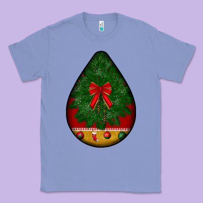 Christmas Teardrop Classic Tee Designed By Bundleandbundleshop