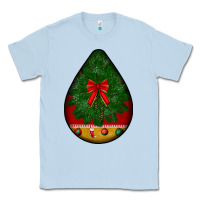 Dusty Blue christmas teardrop Classic Tee - BundleAndBundleShop