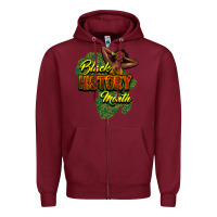 Burgundy Black History Month Zipper Hoodie - HowdyJamesFarm