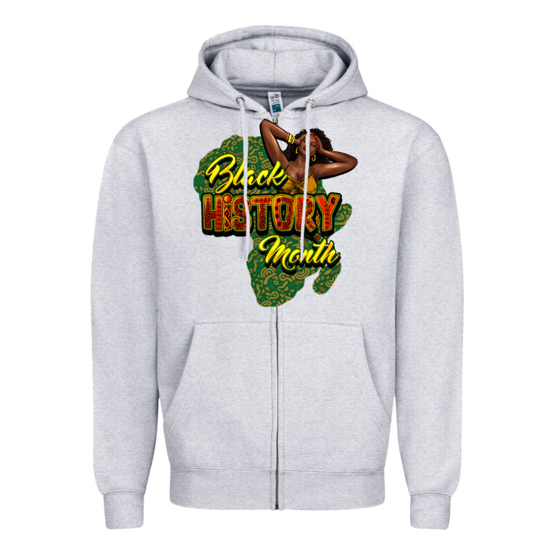 Black History Month Zipper Hoodie by HowdyJamesFarm | Teevron