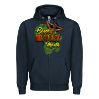 Navy Black History Month Zipper Hoodie - HowdyJamesFarm