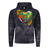 Cloud Black Lgbtq Heart With Sunflower Vintage Hoodie - BundleAndBundleShop