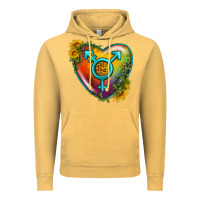 Vintage Mustard Lgbtq Heart With Sunflower Vintage Hoodie - BundleAndBundleShop