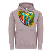 Vintage Zinc Lgbtq Heart With Sunflower Vintage Hoodie - BundleAndBundleShop