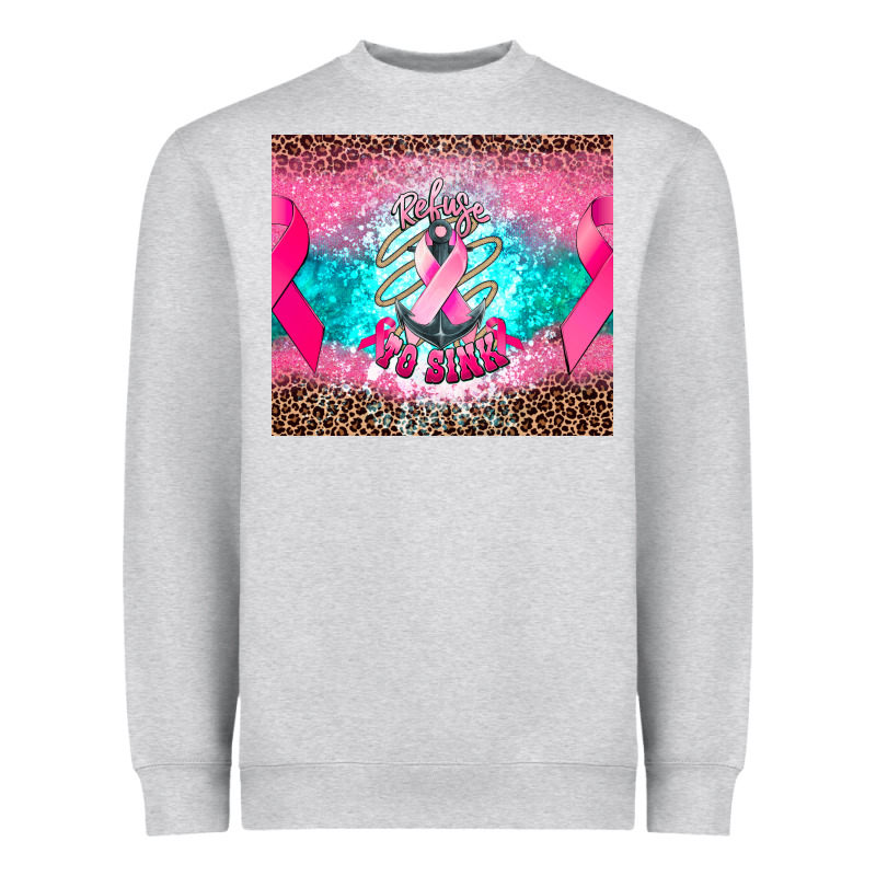 Refuse To Sink Anchor Cancer Heavyweight Sweatshirt by NancyCooperArtShop | Teevron