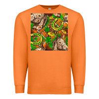 Carrot St. Patrick's Day Horse With Horseshoes Seamless Premium Sweatshirt - FaDigitalArtStudio