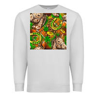 St. Patrick's Day Horse With Horseshoes Seamless Premium Sweatshirt | Teevron