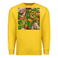 Lemon St. Patrick's Day Horse With Horseshoes Seamless Premium Sweatshirt - FaDigitalArtStudio