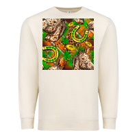 Sandshell St. Patrick's Day Horse With Horseshoes Seamless Premium Sweatshirt - FaDigitalArtStudio