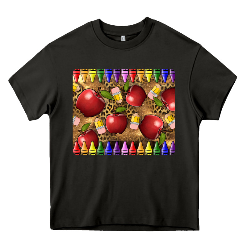 Teacher Crayons And Apples Heavy Core Tee by LillyAllenDesigns | Teevron