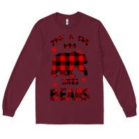 Burgundy Just A Girl Who Loves Bears Long Sleeve Tee - Bettercallsaul