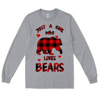 Heather Grey Just A Girl Who Loves Bears Long Sleeve Tee - Bettercallsaul