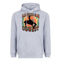 Heather Grey American cowboy Heavyweight Hoodie - FaDigitalArtStudio