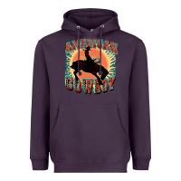 Plum American cowboy Heavyweight Hoodie - FaDigitalArtStudio