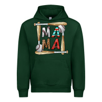 Forest Green baseball mama Urban Hoodie - CowhideDigitalArt